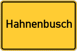 Place name sign Hahnenbusch