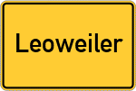 Place name sign Leoweiler