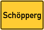 Place name sign Schöpperg