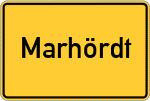 Place name sign Marhördt