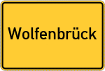 Place name sign Wolfenbrück