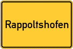 Place name sign Rappoltshofen