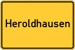 Place name sign Heroldhausen