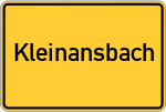 Place name sign Kleinansbach