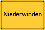 Place name sign Niederwinden