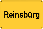 Place name sign Reinsbürg