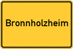 Place name sign Bronnholzheim