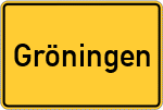 Place name sign Gröningen