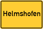 Place name sign Helmshofen