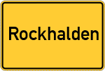 Place name sign Rockhalden