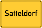 Place name sign Satteldorf