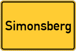 Place name sign Simonsberg