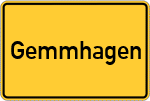 Place name sign Gemmhagen