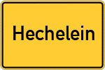 Place name sign Hechelein
