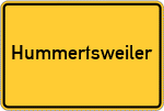 Place name sign Hummertsweiler