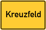 Place name sign Kreuzfeld