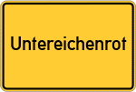 Place name sign Untereichenrot