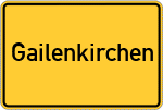 Place name sign Gailenkirchen