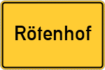 Place name sign Rötenhof
