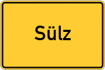Place name sign Sülz