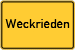 Place name sign Weckrieden