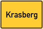 Place name sign Krasberg