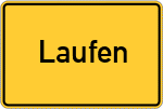 Place name sign Laufen