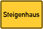 Place name sign Steigenhaus