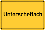 Place name sign Unterscheffach