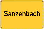 Place name sign Sanzenbach