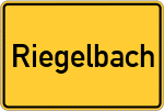 Place name sign Riegelbach