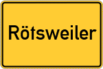 Place name sign Rötsweiler
