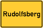 Place name sign Rudolfsberg