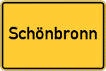 Place name sign Schönbronn