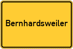 Place name sign Bernhardsweiler