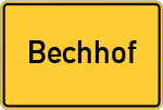 Place name sign Bechhof