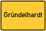 Place name sign Gründelhardt
