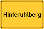 Place name sign Hinteruhlberg