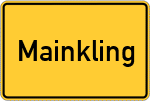 Place name sign Mainkling