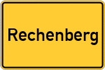 Place name sign Rechenberg