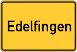 Place name sign Edelfingen
