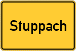 Place name sign Stuppach