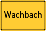 Place name sign Wachbach