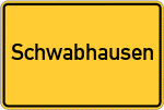 Place name sign Schwabhausen