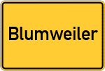 Place name sign Blumweiler