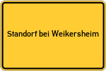 Place name sign Standorf bei Weikersheim
