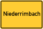 Place name sign Niederrimbach