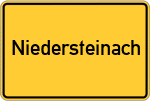 Place name sign Niedersteinach