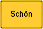 Place name sign Schön