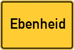 Place name sign Ebenheid